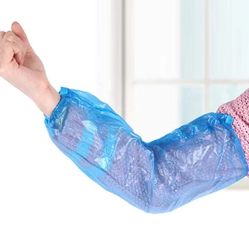 

Kitchen Household Waterproof Disposable Arm Oversleeves Elastic Band Portable Antifouling Effect Aprons For Woman