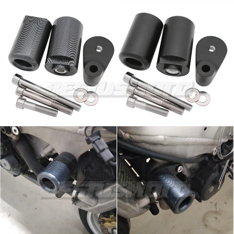 Для Suzuki GSXR1000 GSX-R GSXR 1000 2001 2002 мотоцикл углеродное волокно и Черная Рамка слайдер Краш-Накладка защита от падения