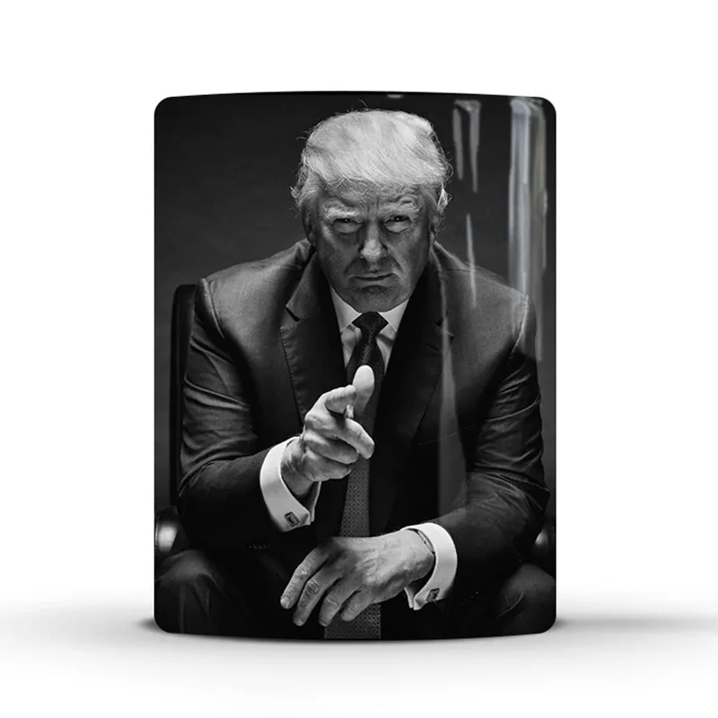 350 мл Дональд Трамп Волшебная чашка, меняющая цвет креативная керамическая кружка для чая, кофе, молока термостойкая кружка Чувствительная чашка новинка подарок для друзей