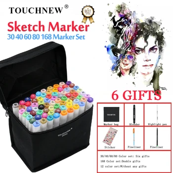 

TOUCHNEW Art Markers Dual Head Art Marker Pen Set Sketch Markers Skin Tone Cool Grey for Drawing Manga Art Supplies for Artist