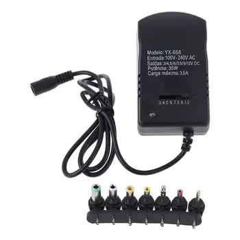 

30W Universal AC Wall EU Plug Switching Power Adapter 3/4.5/5/6/7.5/9/12V 3.0A Charger With 7Pcs DC Tips