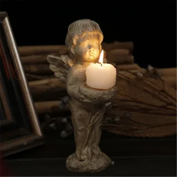 

Retro Angel Candle Holder Flower Vase Rack Fashion Table Wedding Party Dinner Garden Courtyard Decorative Lamp Candlestick