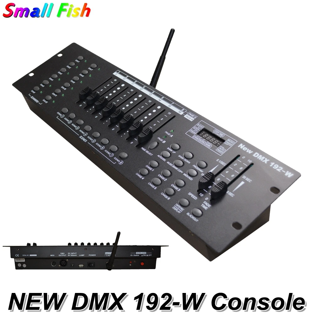 Высокое качество 2,4G беспроводной dmx-контроллер 192-W DMX консоль для светодиодный Par движущаяся головка диджейский прожектор контроллер освещение на сцену