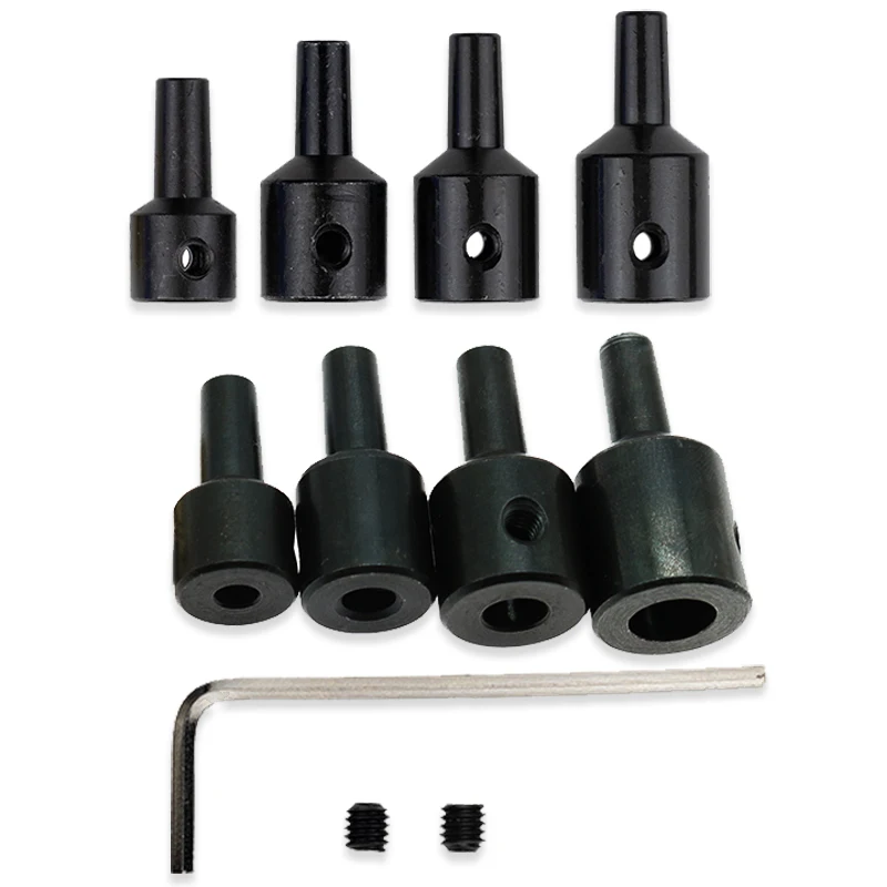 JT0 Drill Taper Chuck Adaptor Connecting Rod Motor Shaft Sleeve Steel Coupling 4mm/5mm/6mm/6.35mm/8mm