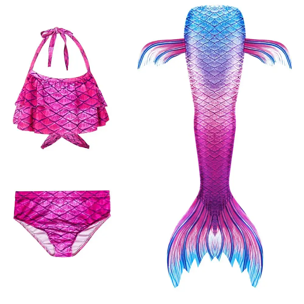 Girls-Walkable-And-Swimmable-Mermaid-Tail-Swimsuit-Cosplay-Costume-Kids-Children-Bikini-And-Sparkle-Mermaid-Swimtail(27)