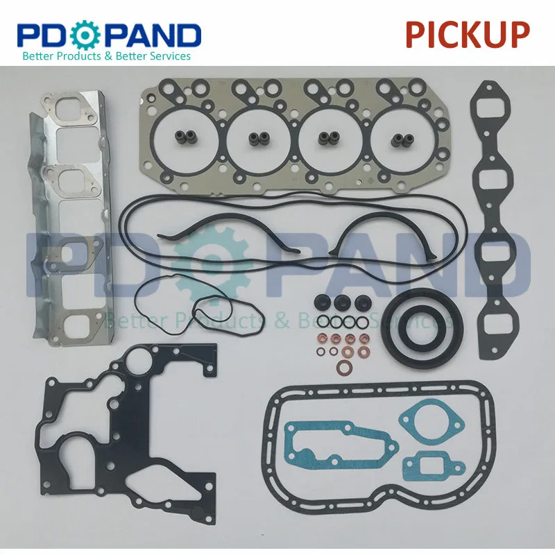 4JB1T 4JA1T engine repair rebuilding gasket kit set for ISUZU TROOPER VEGA ELF TFR TFS NKR NKR D-MAX FASTER KB OPEL CAMPO FRONERA CHEVY GRAND BLAZER TAVERA
