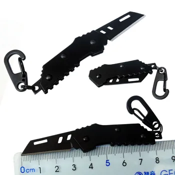 

Mini Free customization Nano Blade mini knife Swiss military knife bearing steel retired knife folding keychain Camping Outdoor
