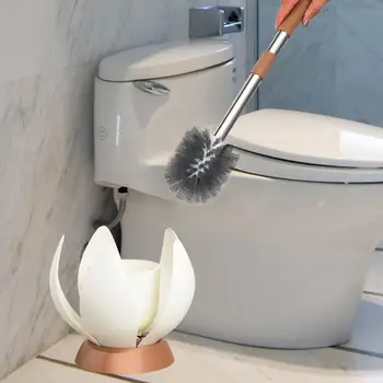 

Automatic Closing Toilet Brush Set Bathroom and Bathroom No Dead Corner Cleaning Brush Toilet Bowl Brush And Holder