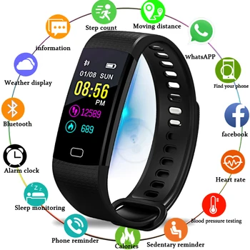 

2020 fashion man smart watch ip68 waterproof sports clock heart rate monitoring smart watch reloj inteligente hombre