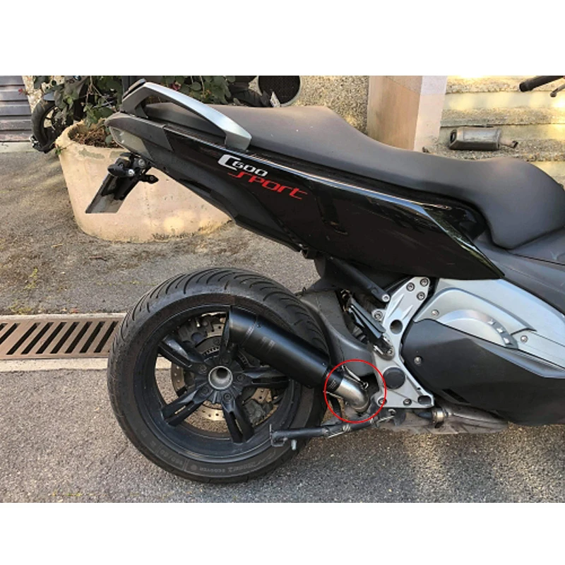 Modified Exhaust Muffler Middle Connection Link Pipe Slip On for BMW C600 Sport C650GT 2012 2013 2014 2015 C650 GT Escape1