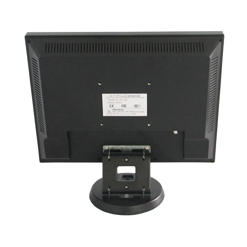 12 inch stand alone tft cctv monitor dc 12v lcd monitor with av vga hdmi input and speakers