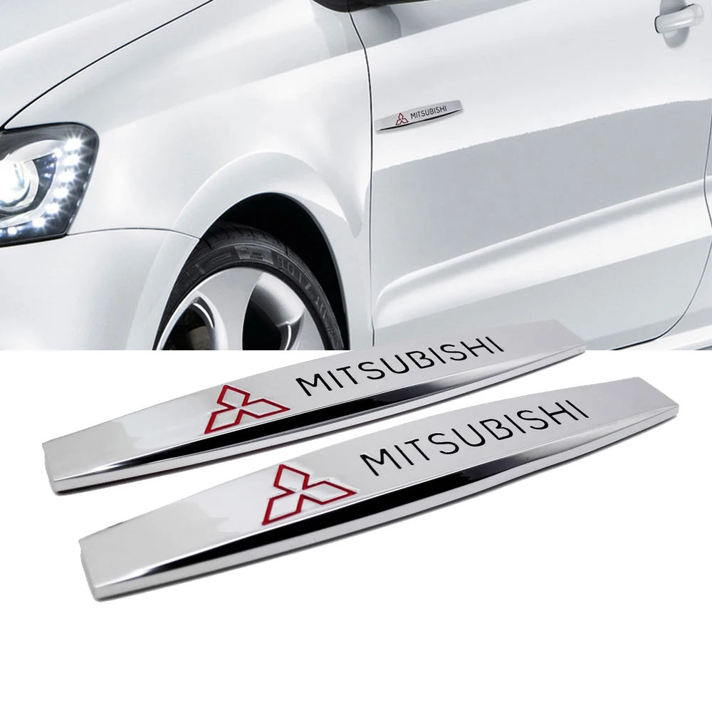 

for Mitsubishi RALLIART L200 Outlander ASX Lancer Pajero Eclipse Galant Car Side Sticker Decal Emblem Fender Durable Accessories