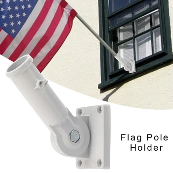 

Flag Pole Holder Adjustable Aluminum Wall Mounted Flag Holder Windsock Base Flag Pole Mounting Flag pole Bracket Flag