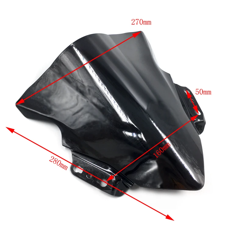 Ninja 250 2014 2015 2016 2017 Motorcycle Windproof Windshield Windscreen For KAWASAKI Ninja 250 SL 2014-2017 (4)