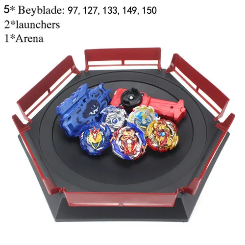 Beyblade Burst Bey Blade игрушка из металла Funsion Bayblade набор коробка для хранения с ручкой пусковая установка игрушки арена для Childr - Цвет: 5pcs launcher arena