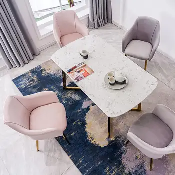 

Nordic Dining Chair Simple Home Back Stool Ins Net Red Makeup Chair Iron Art Manicure Milk Tea Shop Negotiation Chair