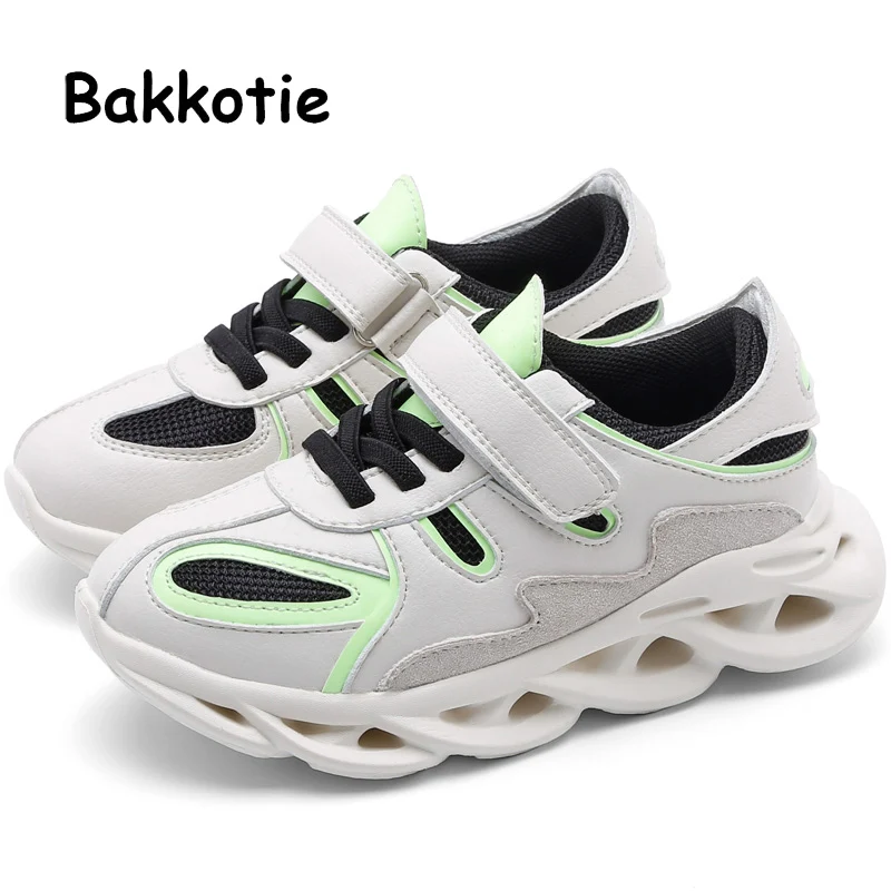 

Bakkotie 2019 Kids New Soft Shoes Autumn Baby Boys Fashion Black Reflective Sneakers Girls Mesh Breathable Sports Casual Shoes