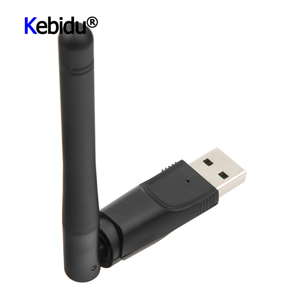 Kebidu USB 2,0 WiFi беспроводная сетевая карта 150M 802,11 b/g/n LAN адаптер с поворотная антенна для ноутбука PC Mini Wi-Fi Dongle