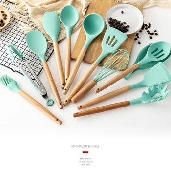 

10pcs 9pcs Silicone Cooking Utensils Sets Heat Resistant Kitchenware Baking Utensils Kitchen Cooking Tools Set Accessories