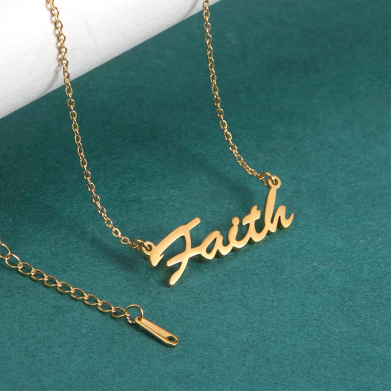 Custom Name Necklace Jewelry Pendant Choker Gift Stainless-Steel Kids Personalized Women