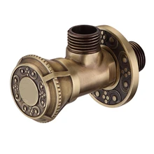 1 шт. античные бронзовые Угловые Клапаны 1/" Мужской x 1/2" Мужской Латунный Угловой запорный клапан для ванной