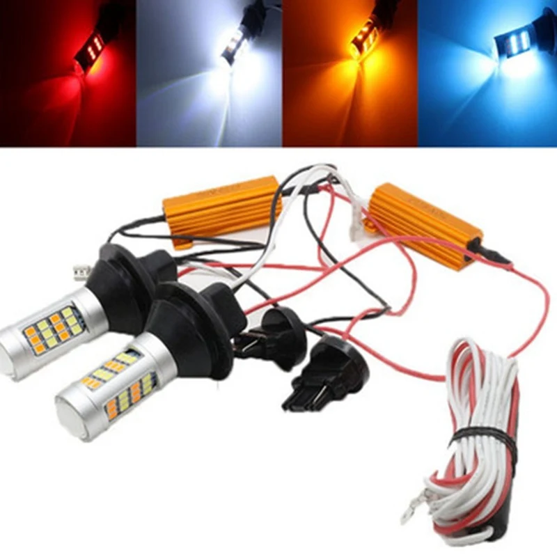 Universal 2pcs Auto Led Bulbs Car LED Upgraded DRL Daytime Running Light Turn Signals Lamp T25 T10