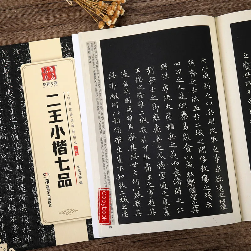 Livro de caligrafia chinesa wang xizhi wang