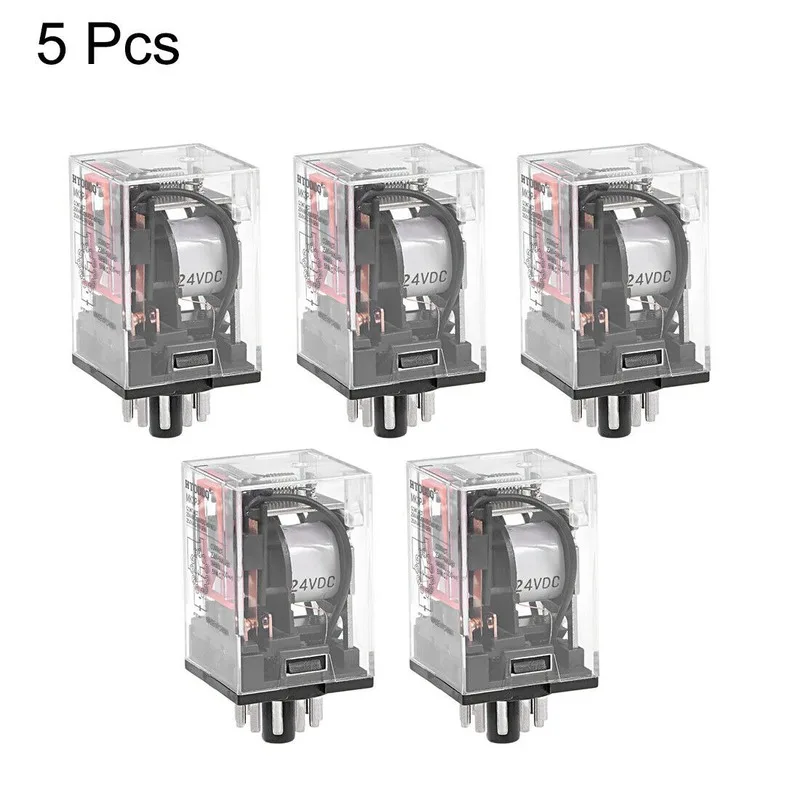 DC24V катушка 11Pin прозрачный пластиковый чехол реле питания MK3P-I 5 шт
