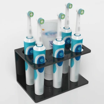 

Acrylic Toothbrush Holder Electric Toothpaste Bathroom White/Black 1 pcs Easy to clean Toothbrush Holder