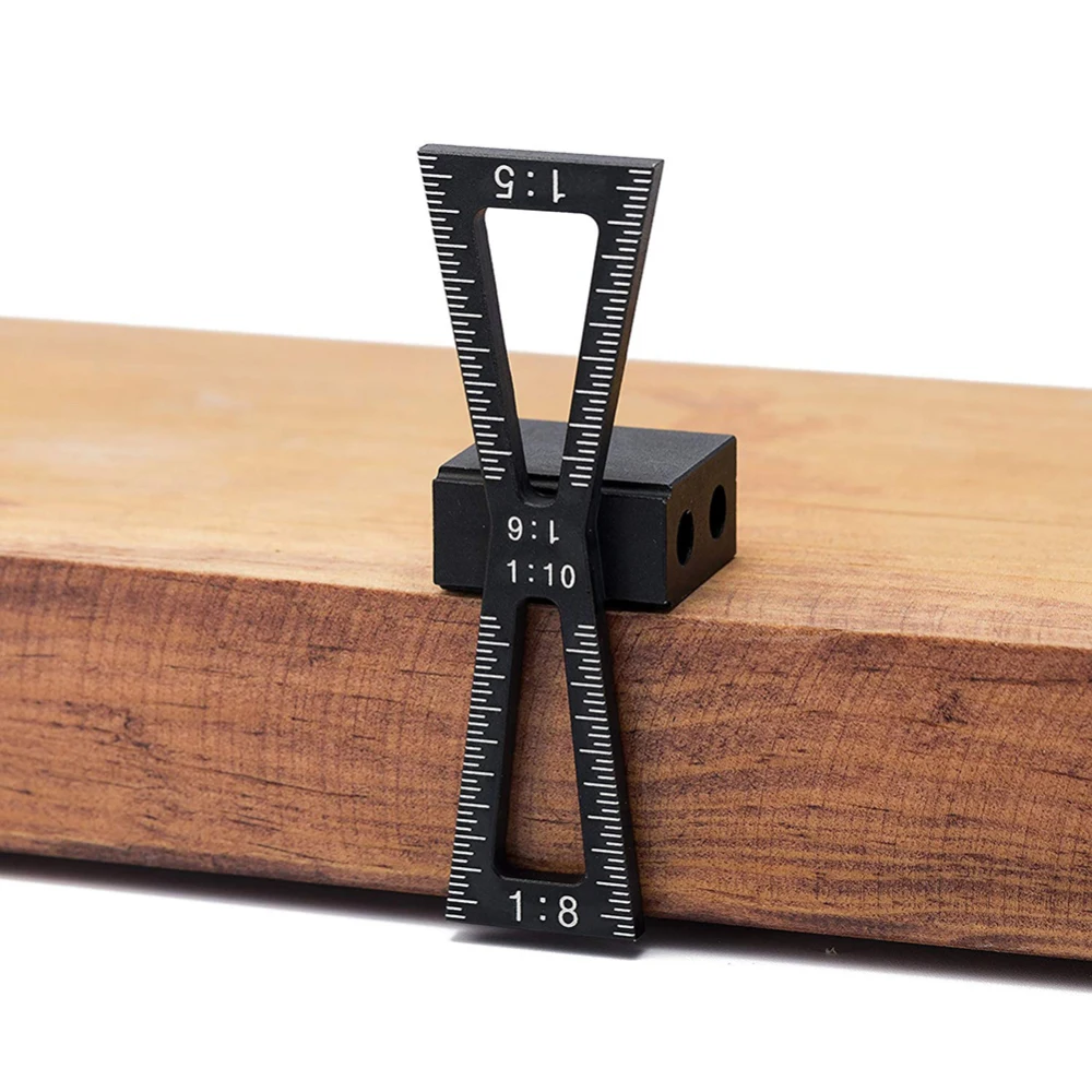 

Aluminum Alloy Hand Cut Wood Joints Gauge Dovetail Marker Gauge with Scale Template Dovetail Guide Tool For Woodworking