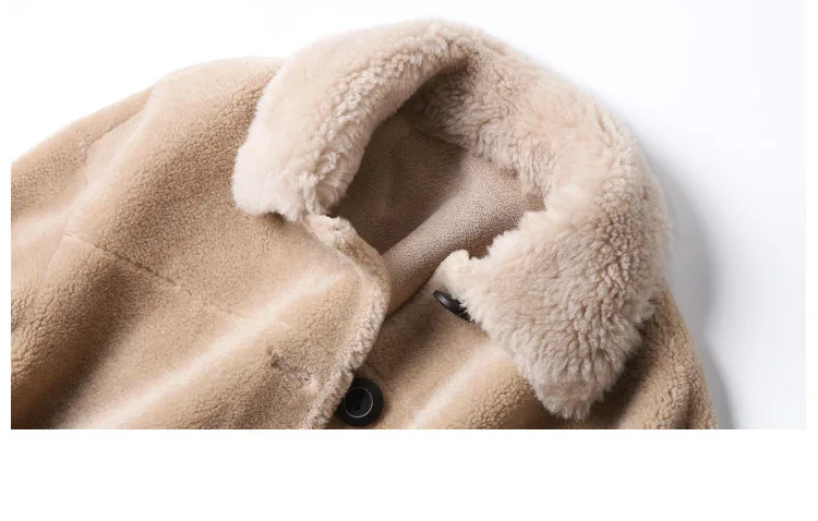 Короткое пальто из натурального меха Женская осенне-зимняя куртка шерстяная куртка с мехом корейские шубы Veste Fourrure Femme KJ3175