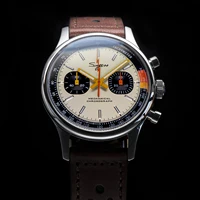 Sugess montre pour hommes chronographe montres mécaniques avec mouette ST19 mouvement à col de cygne pilote saphir cristal course V2 nouveau 4