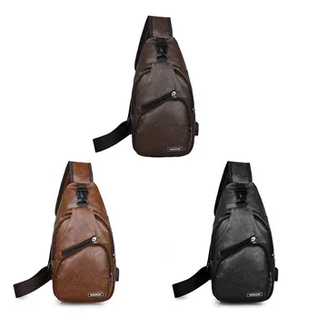 

Men Fashion Concise Casual All-match Personality Portable Solid Color Shoulder Bag