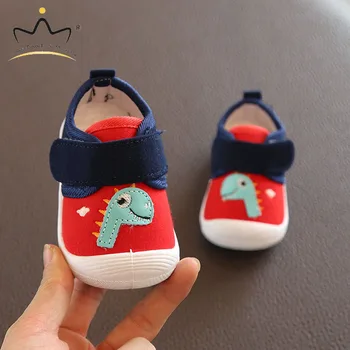 

New Anti-slip Rubber Sole Baby Shoes Cartoon Dinosaur Newborn Toddler Baby Boy Girl Shoes with Sounds First Walkers