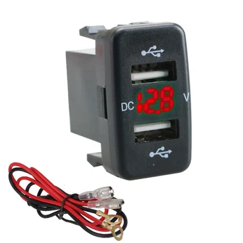 Car Charger Car Dual USB Ports Socket Charger Voltmeter Power Socket USB Chargers 4.2A For Toyota Cars For Mobile Phone Tablet bc12 3 ports usb car charger black