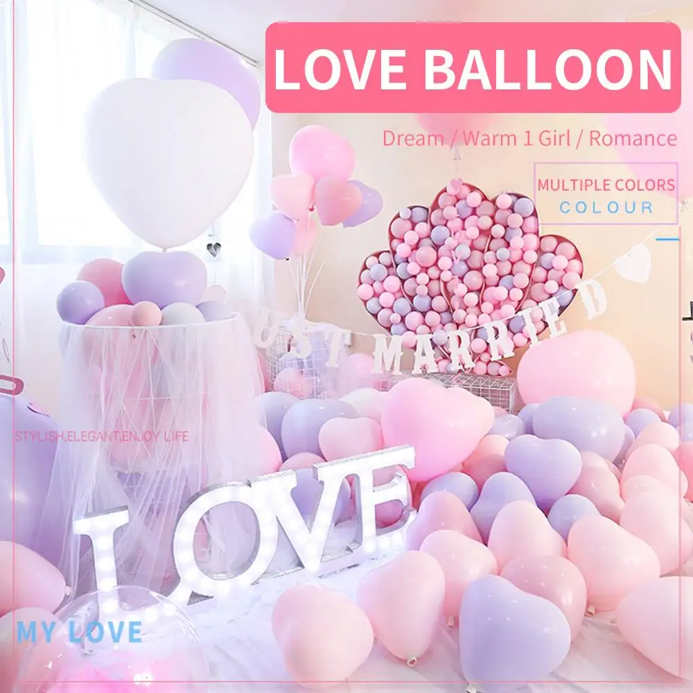 100 шт. декоративные воздушные шары в форме сердца|Воздушные и аксессуары| |