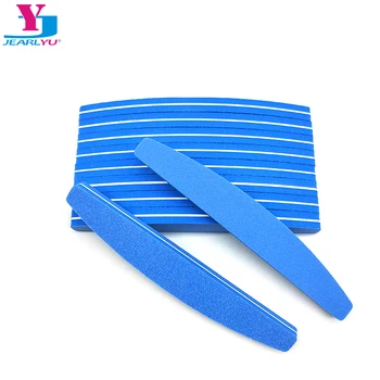 

100Pcs Sponge Nail Files Sanding Half-Moon Pedicure Manicure Professional Nail Form Buffer Block Polish Nail Art Care Tool