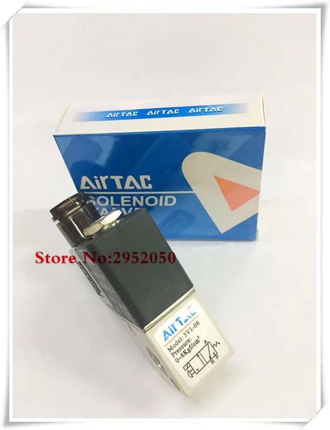 Airtac 2/3 Way 3 порта 1/8 дюйма BSP &quotэлектромагнитный клапан с контролем воздуха 3V1 06 12 В