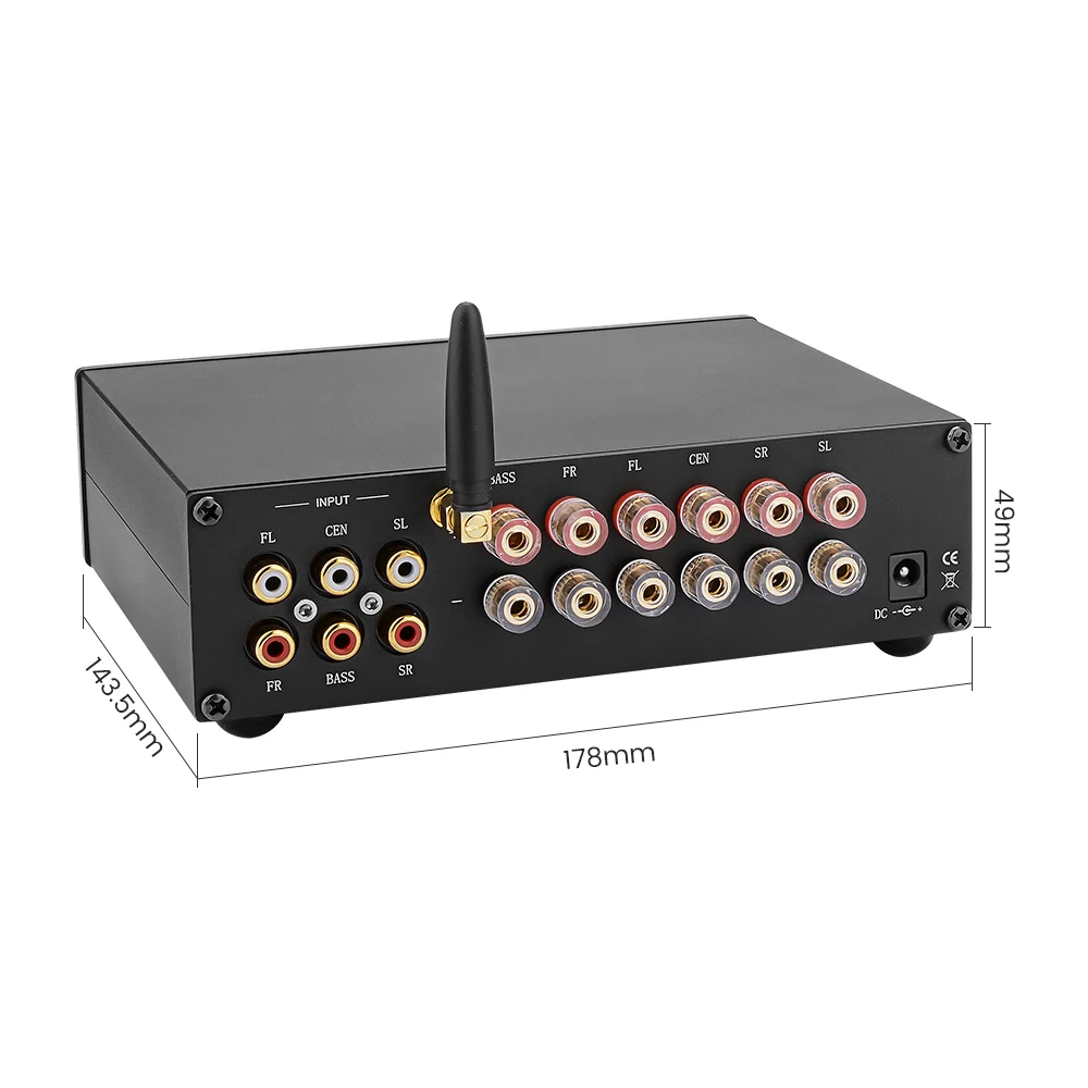 HIFI TPA3116 Bluetooth 5,0 усилитель 5,1 каналов 100 Вт+ 50 Вт* 5 усилитель звука класса D с регулировкой тона