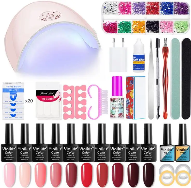 

ZK30 8ml Nail Gel Set Nail UV Gel Polish Kit Gel Nail Polish Set Colos Set Nails Gel complet With 36W Quick-Drying Baking Lamp