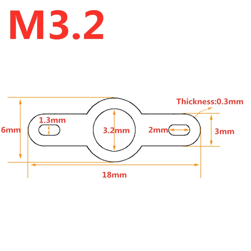 50 шт/100 шт Посеребренная медь с двойной головкой паяльный терминал M2.2-M4.2 круговой сварной шайбы сварочный лист пайки наконечник - Цвет: M3.2
