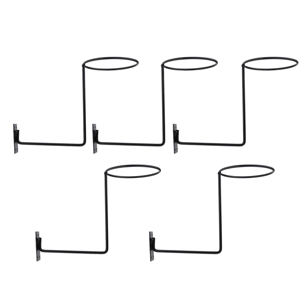 5Pcs Black Metal Helmet Holder Helmet Hanger Rack Wall Mounted Hook for Coats, Hats, Caps etc Upgraded Motorcycle Accessories