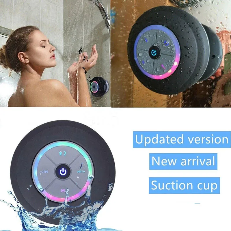 Mini Bluetooth Speaker Portable Waterproof Suction Cup Wireless Handsfree Speakers, For Showers, Bathroom, Pool, Car, Beach - ANKUX Tech Co., Ltd