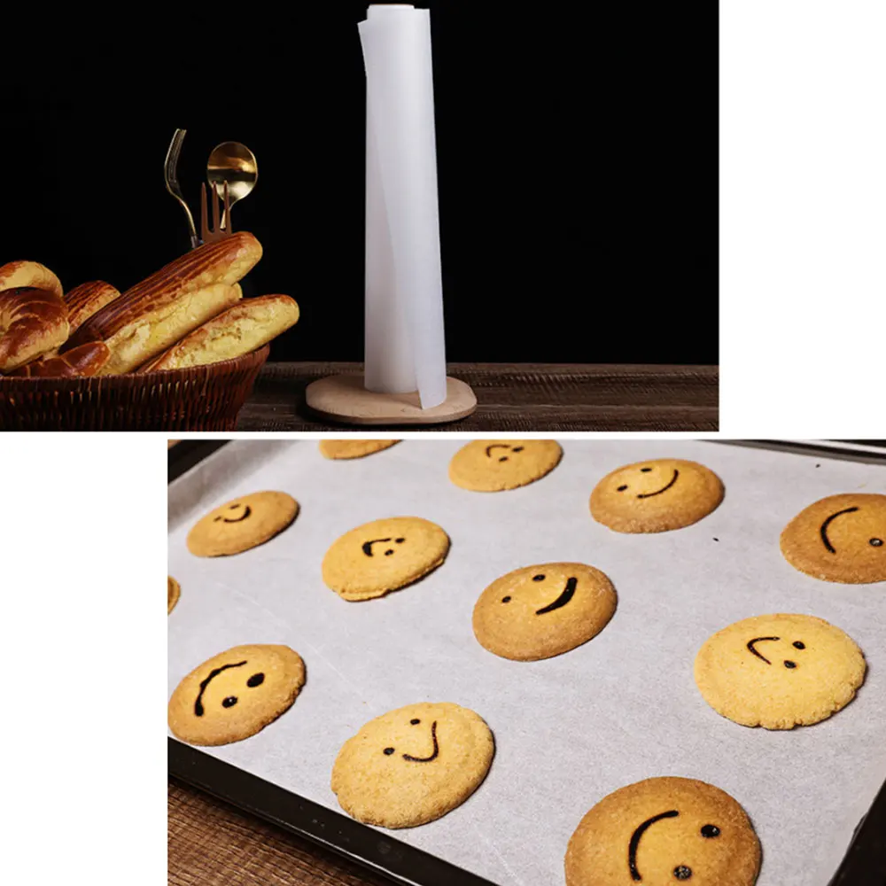 10M Baking Paper Barbecue Double-sided Silicone Oil Paper Parchment Rectangle Oven Oil Paper Baking Sheets Bakery BBQ Party
