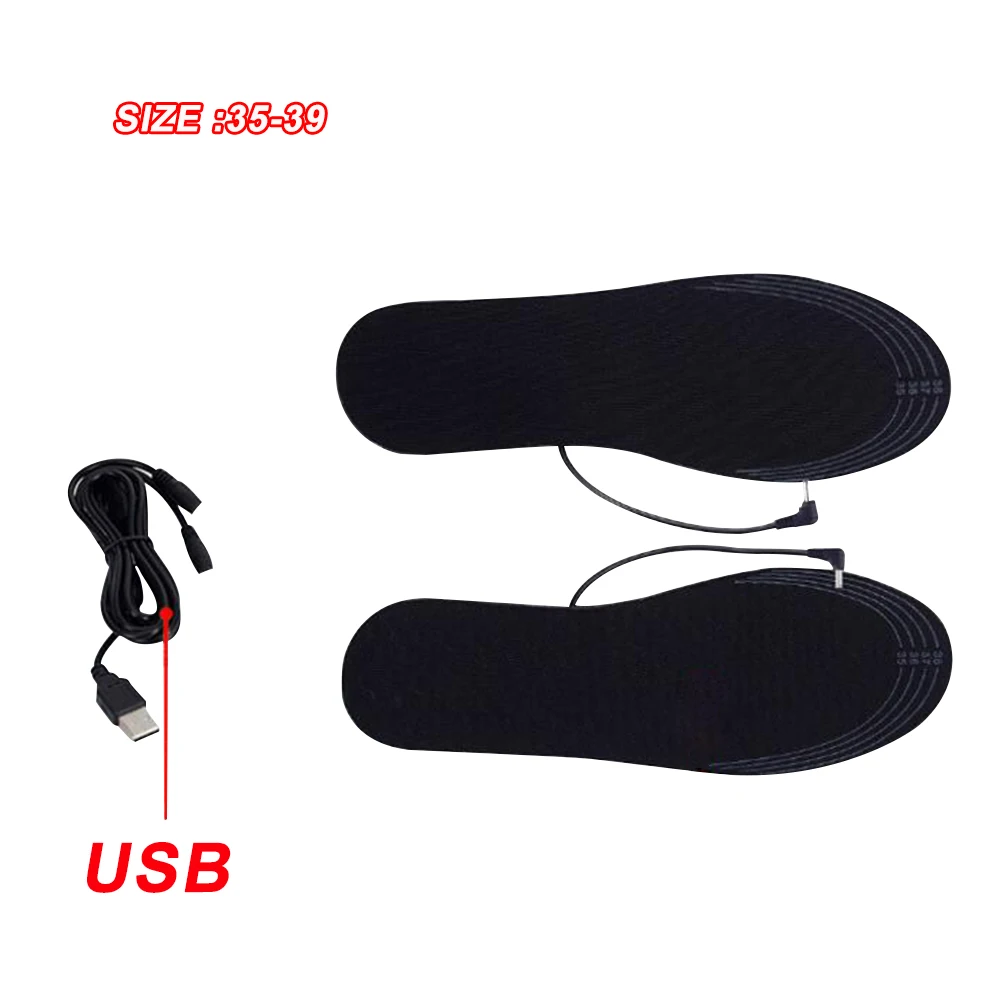 DIY Cuttable Подогреваемые ботинки стельки USB Электрический зимний обогреватель для ног Бесплатные Безразмерные носки подогреватель стельки для мужчин и женщин для мальчиков и девочек 3