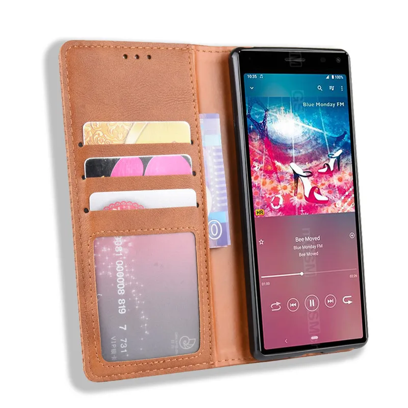 Для sony Xperia 8 чехол Xperia8 кошелек Флип Стиль отпечаток винтажная кожаная сумка для телефона задняя крышка для sony Xperia 8 с фоторамкой