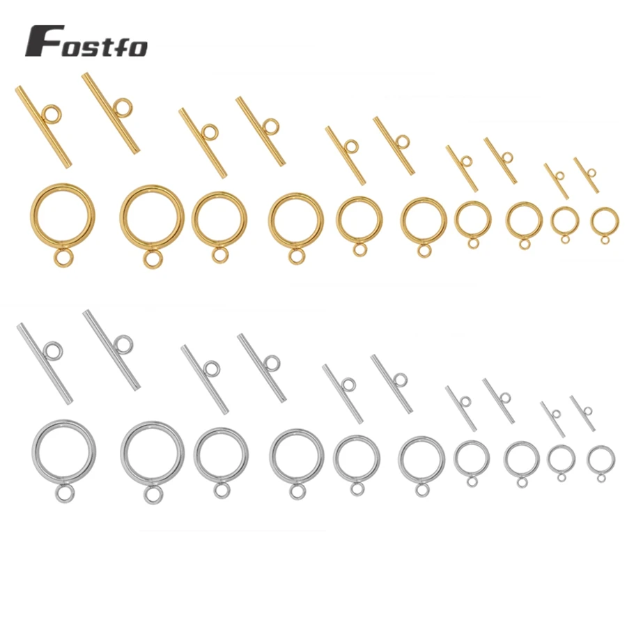 Fostfo 4 комплекта оптовых переключателей легко закрыть застежка OT Позолоченные гладкие шармы разъемы застежки для браслета ожерелье ювелирных изделий