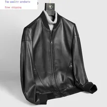 AYUNUSE, мужская куртка из натуральной кожи,,, овечья кожа, пальто, мотоциклетная куртка-бомбер, повседневная, приталенная, P-1-F13, KJ3512