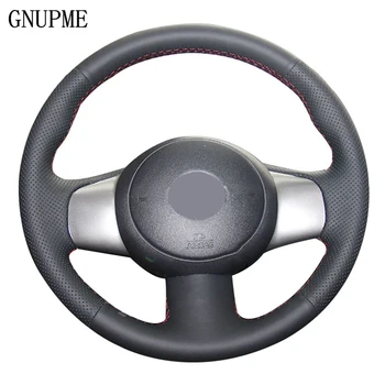 

DIY Hand-stitched Black Artificial Leather Car Steering Cover for Nissan March Versa Note Sunny 2011