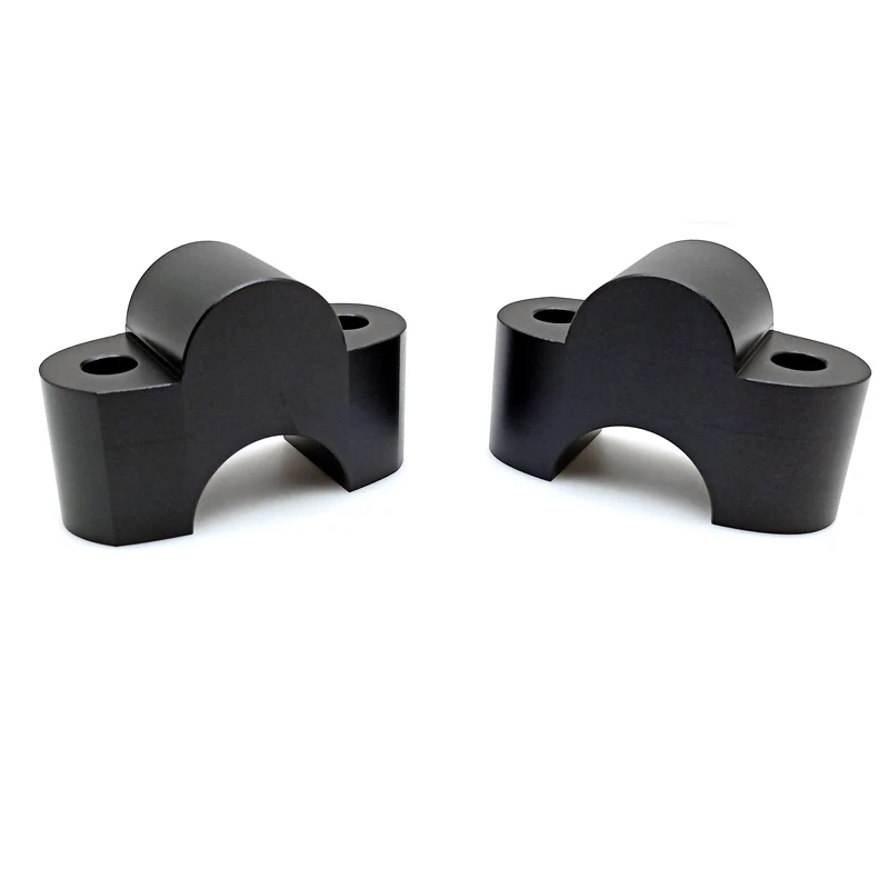 Motorcycle Handlebar Riser Mount Bracket Machining Handlebar Risers Bar Clamp Extend Adapter With Bolts (4)